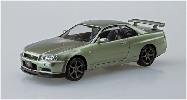 Aoshima 06253 1/32 SNAP KIT#11-D Nissan R34 Skyline GT-R Nur (Millenium Jade)