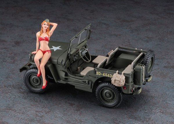 Hasegawa SP449-52249 1/4 ton 4x4 Utility Truck w/Blond Girl's Figure 1/24