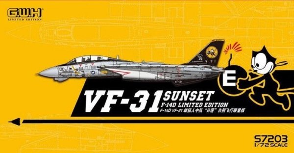 Great Wall Hobby S7203 VF-31 Sunset F-14D Limited Edition 1/72
