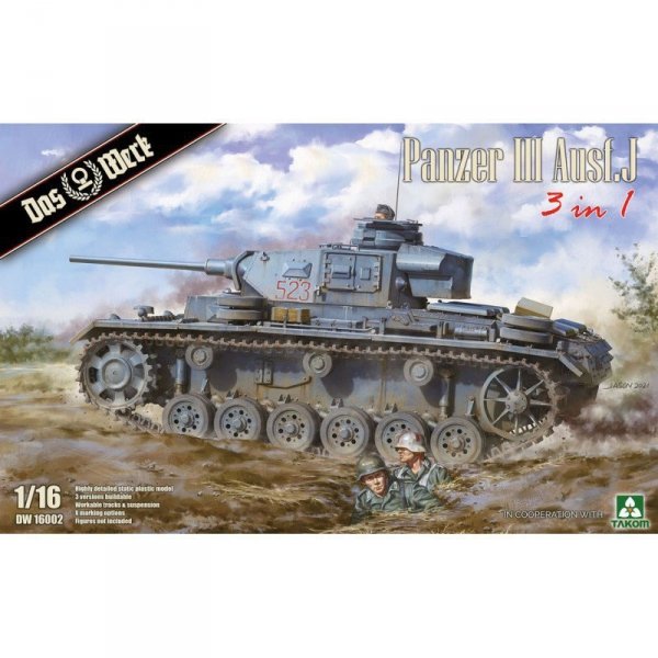 Das Werk DW16002 Panzer III Ausf.J 3 in 1