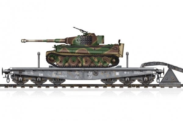 Hobby Boss 82934 Schwere Platformwagen Type SSyms 80&Pz.Kpfw VI Ausf.E Sd.Kfz.181 Tiger I (Mid Production)