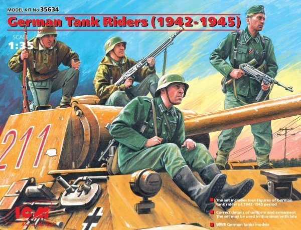 Icm 35634 German Tank Rider 42-45