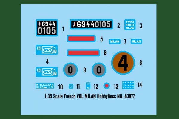 Hobby Boss 83877 French VBL Milan armor car