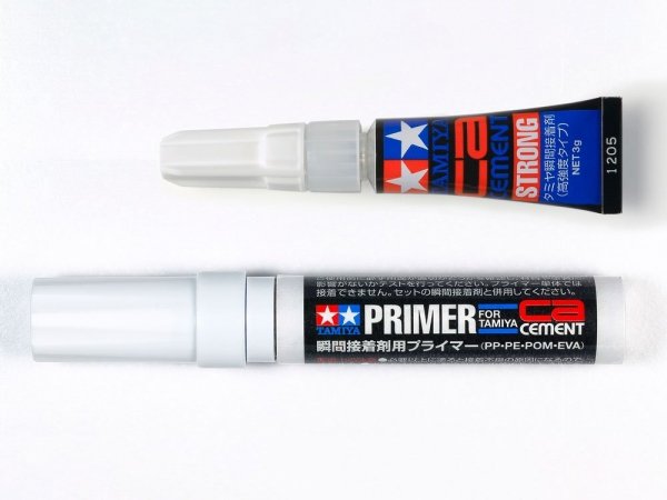 Tamiya 87211 CA Cement &amp; Primer Set (PP/PE/POM/EVA)