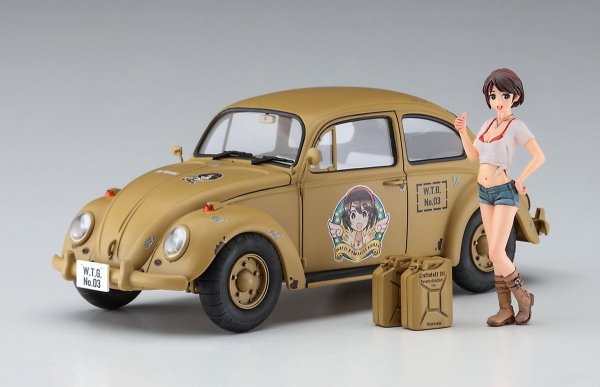 Hasegawa SP488-52288 Wild Egg Girls Volkswagen Beetle Type 1 &quot;Rei Hazumi&quot; w/Figure 1/24