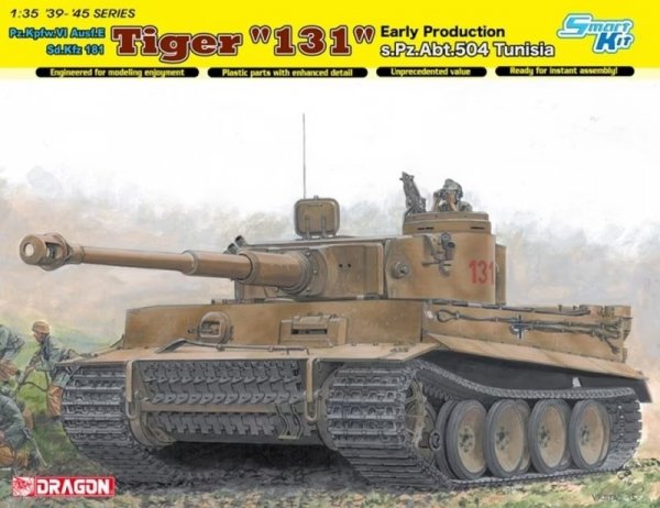 Dragon 6820 1/35 Tiger I &quot;131&quot; Spzabt.504 Tunisia