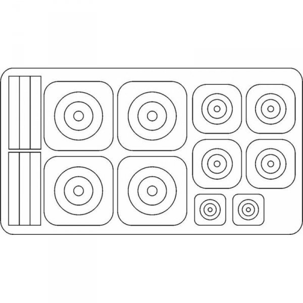 Fly ARTM72004 Roundels for PZL P24g Greek service  maska