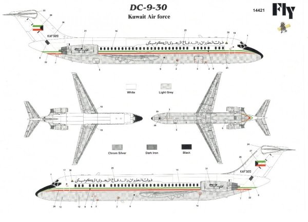 Fly 14421 DC-9-30 Kuwait Air Force