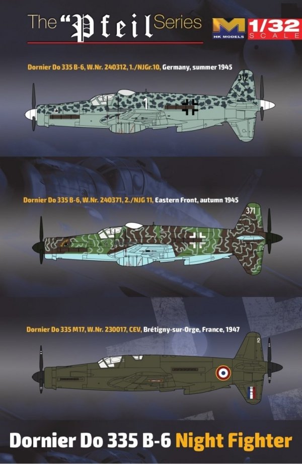 HK Models 01E021 1/32 Dornier Do 335 B-6 Night Fighter