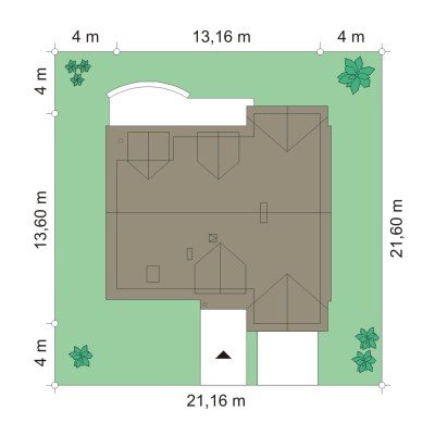 Projekt domu Cukiereczek pow.netto 170,87 m2