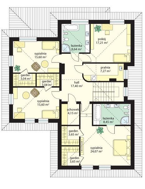 Projekt domu Koral pow.netto 221,62 m2