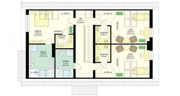 Projekt domu Nowoczesny II pow.netto 214,43 m2