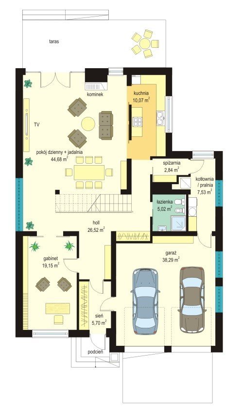 Projekt domu Jurajski pow.netto 222,95 m2