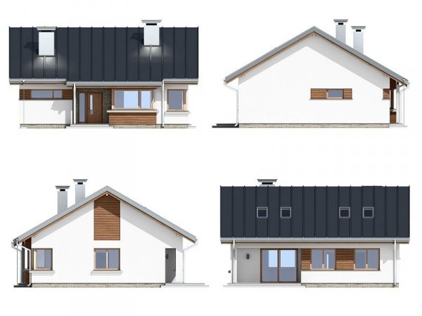 Projekt domu Dom dla trojga pow.netto 89,24 m2