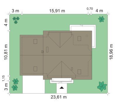 Projekt domu Julka III pow.netto 149,02 m2