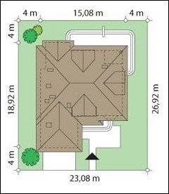 Projekt domu Sympatyczny pow.netto 234,09 m2