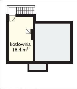 Projekt domu Okruszek pow.netto 66,62 m2