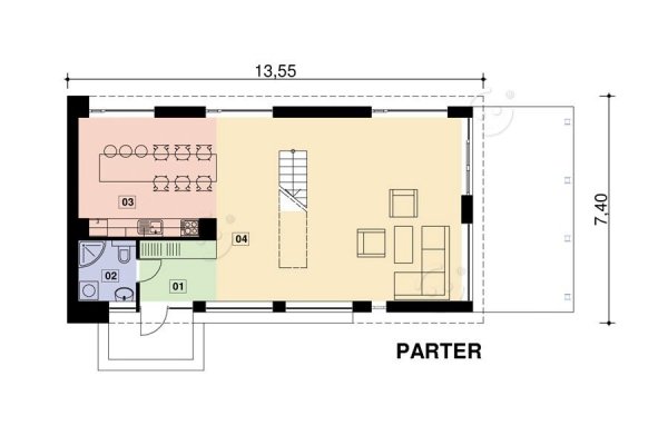 Projekt domu nowoczesnego PS-GS-70-20 pow. 138,94 m2