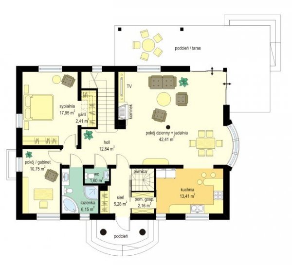 Projekt domu Hetman pow.netto 188,57 m2