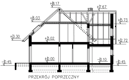 Projekt domu BS-10 dwulokalowy pow. 153 m2