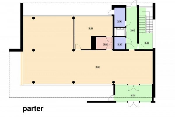 Projekt biurowca PS-BP-340-30 o pow. 921,46 m2