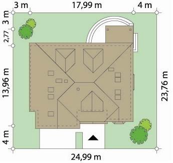 Projekt domu Zacisze III pow.netto 234,68 m2