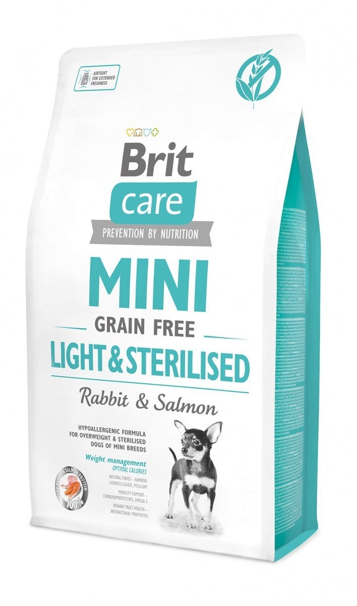 Brit care Mini Light Sterilised 7kg Rabbit Salmon
