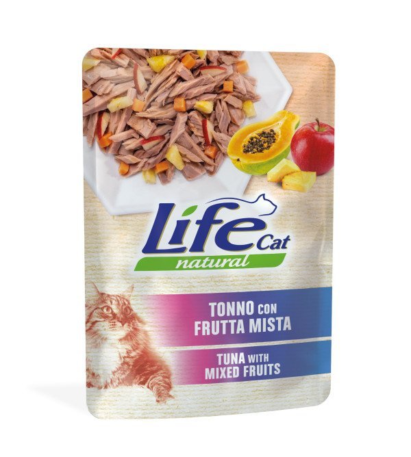 Life natural cat Tuńczyk + Mix owoców 70g saszetka Mokra karma dla Kotów