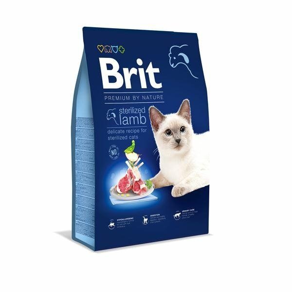 Brit Premium by Nature Lamb Sterilized Cat 300g sucha karma z Jagnięciną dla sterylizowanych kotów z nadwrażliwością pokarmową