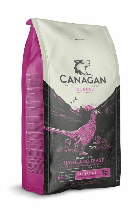 Canagan Highland Feast 2kg Drobiowa uczta dla Psa Bez Zbóż (Kaczka, Indyk, Bażant, Kurczak)