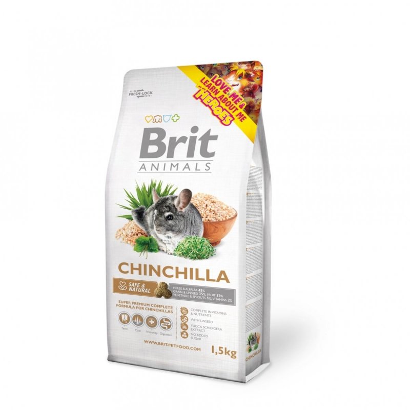 Brit Animals Chinchilla 1,5kg Pokarm dla Szynszyli