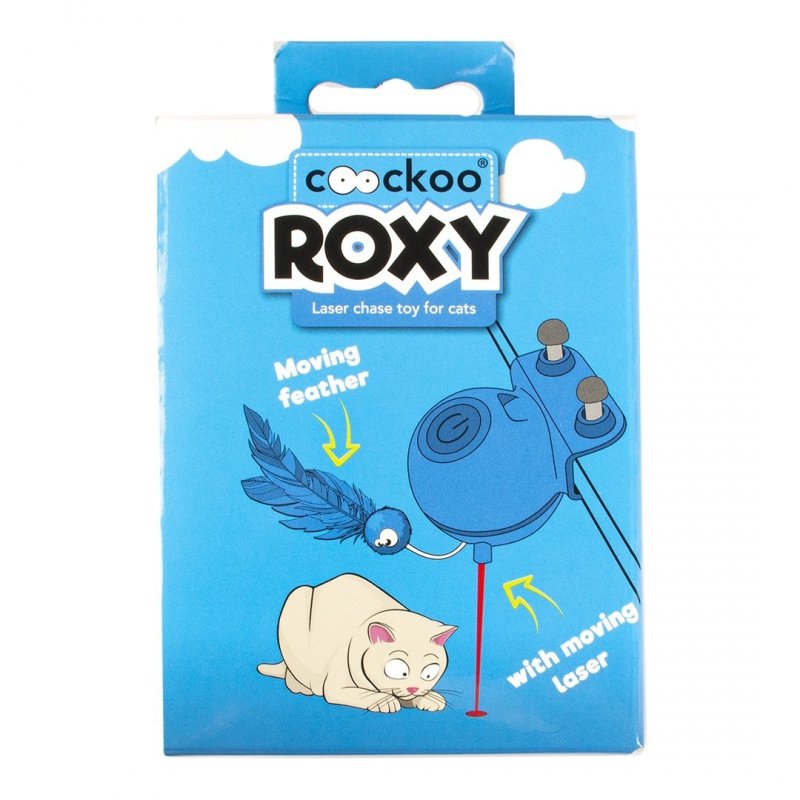 Coockoo Roxy Laser Niebieska Interaktywna zabawka dla kota 8x8x10,5cm
