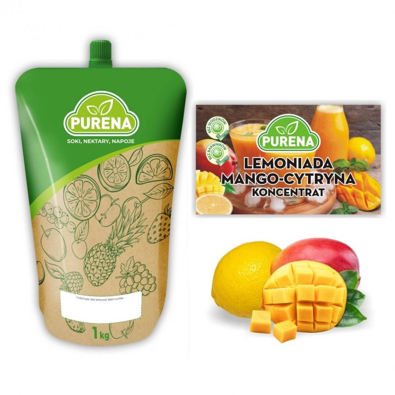 Lemoniada mango-cytryna koncentrat 1kg na 5l