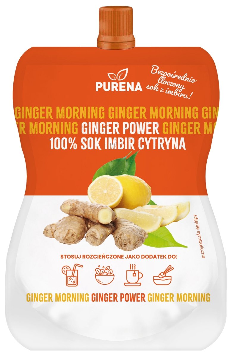 Sok z imbiru i cytryn GINGER POWER 180ml x 10sztuk