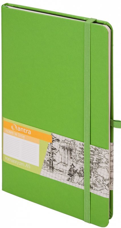 Notes romantyzm A5 linia zielony