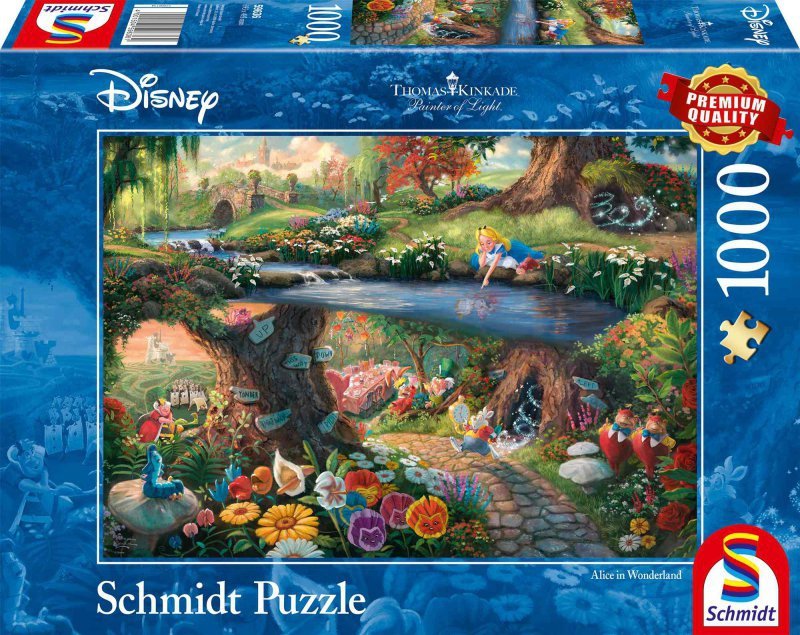 Puzzle 1000 PQ Alicja w Krainie Czarów Disney  T. Kinkade 109094