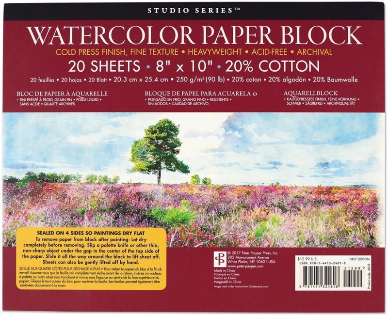 Blok do akwareli 250 gsm 20 kartek