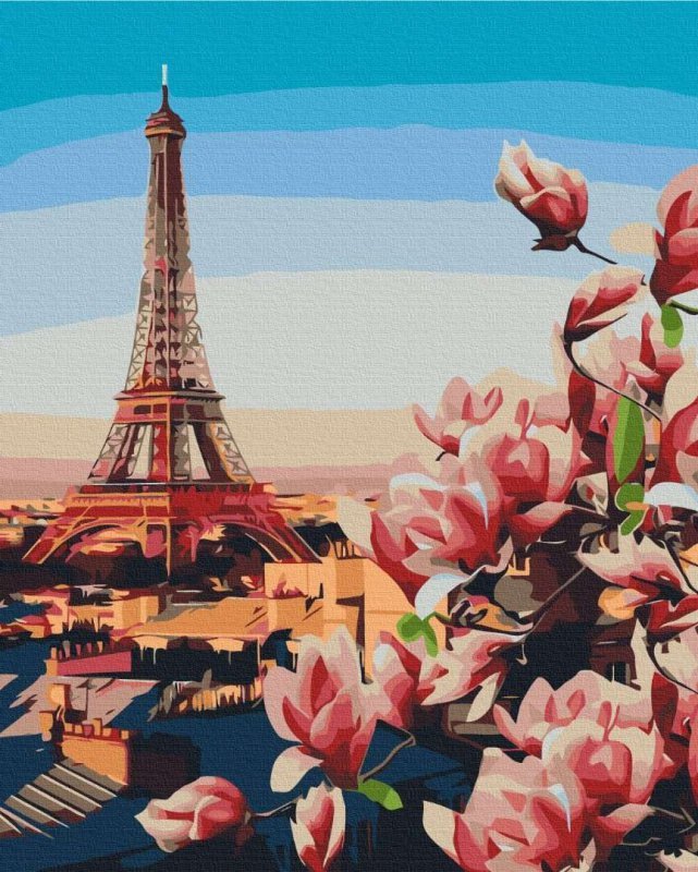 Malowanie po numerach Paryskie Magnolie
