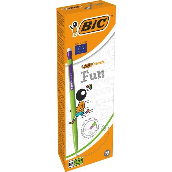 Paczka Ołówek z gumką BIC Matic Fun 0.7mm HB  12szt.