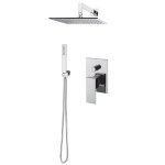 Giulini Giovanni Pablolux Zestaw Natryskowy Podtynkowy Z Deszczownicą 200mm Chrom 98Zes20 