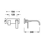 Tres SLIM ELEMENT NAŚCIENNY DO PODTYNKOWEGO KORPUSU BATERII UMYWALKOWEJ-20230034OR