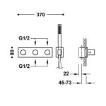 Tres B-SYSTEM Bateria termostatyczna podtynkowa 4-drożna B-system-30735401