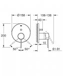 Grohe Essence Bateria wannowo-prysznicowa podtynkowa cool sunrise 24167GL1