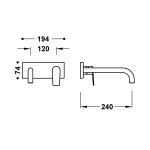 Tres PROJECT-TRES ELEMENT NAŚCIENNY DO PODTYNKOWEGO KORPUSU BATERII UMYWALKOWEJ-21130032OPM