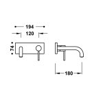 Tres STUDY ELEMENT NAŚCIENNY DO PODTYNKOWEGO KORPUSU BATERII UMYWALKOWEJ 26230031KMB