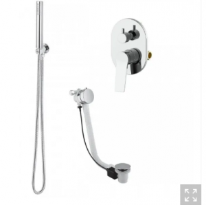  Demm Shine zestaw wannowy podtynkowy przelew 80 cm chrom 72PRZ80