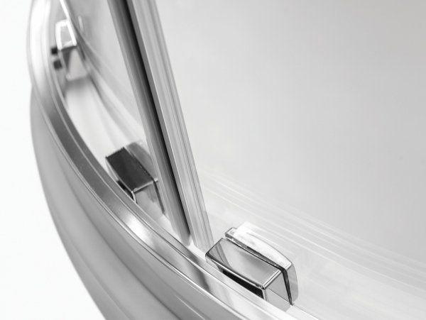 Besco Modern Chrom kabina półokrągła 80 szkło grafitowe MP80165G