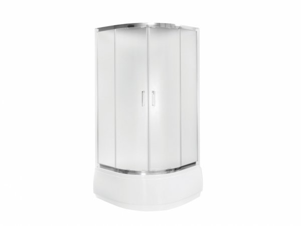 Besco Modern Chrom kabina półokrągła 80 szkło grafitowe MP80165G