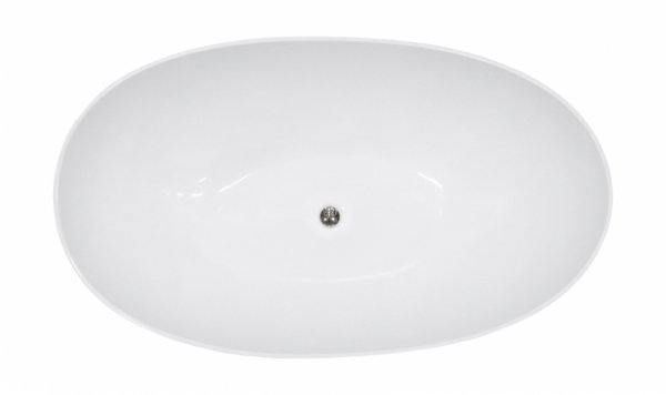Besco Siya Matt B&amp;W wanna wolnostojąca czarny mat/biały połysk 172 + klik-klak chrom WMMC172S