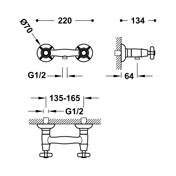 Tres Clasic Bateria natryskowa złota 24216301OR